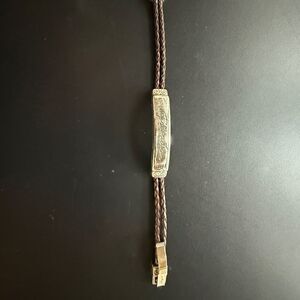 Brighton Brown Braided Bracelet with Silver Plate